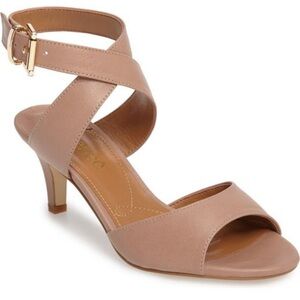 J. Renee Soncino Strappy Sandal Kitten Heel 9.5 Wide